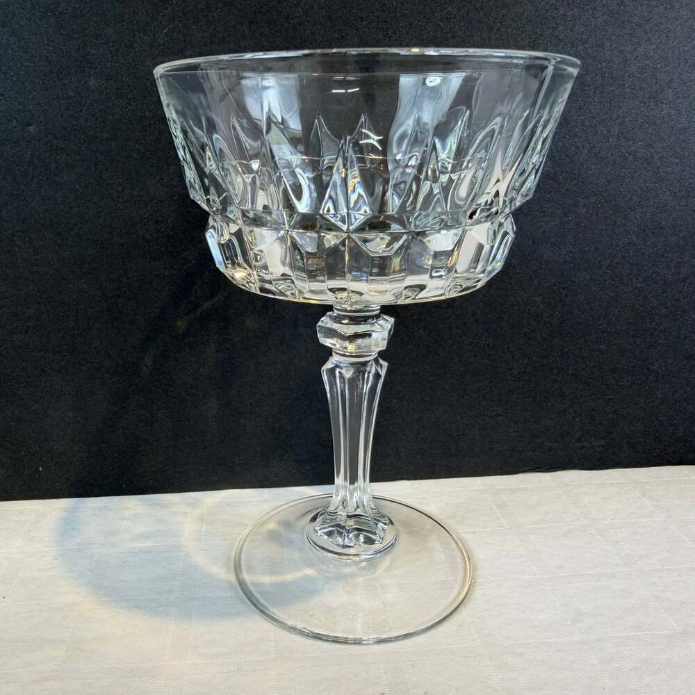 Vtg Cristal D'Arques-Durand Chantelle Clear Glass Goblet Champagne